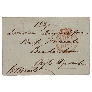 Benjamin Disraeli Signed Free Frank