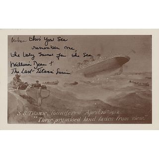 Titanic: Millvina Dean Signed Postcard