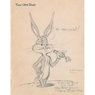 Chuck Jones Original Sketch of Bugs Bunny