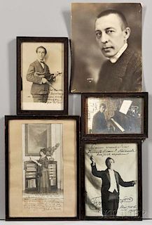 Musicians and Performers, Nine Autographed Photographs.
