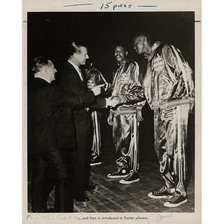 Prince Philip and the Harlem Globetrotters Original Photograph