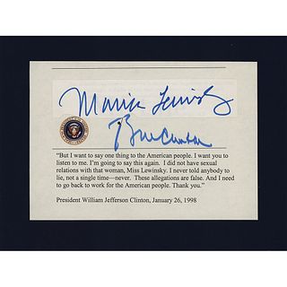 Bill Clinton and Monica Lewinsky Signatures