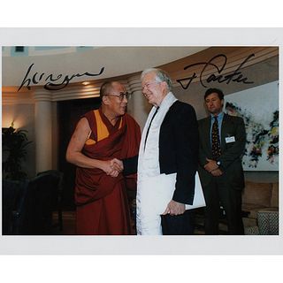 Dalai Lama and Jimmy Carter Signed Photograph