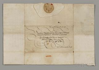 Raitenau, Wolf Dietrich, Prince-Archbishop of Salzburg (1559-1617) Secretarial Letter Signed, 11 November 1598.