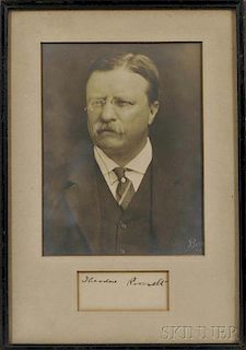Roosevelt, Theodore (1858-1919) Photograph and Signature.