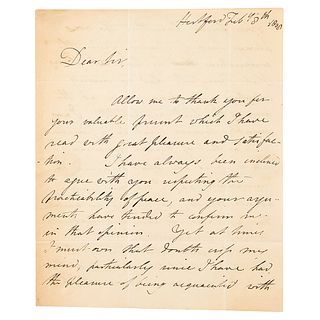 Thomas Robert Malthus Autograph Letter Signed