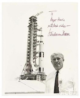 Von Braun, Wernher (1912-1977) Signed Photograph.