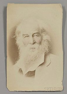 Whitman, Walt (1819-1892) Two Period Photographs.