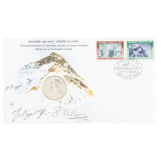 Edmund Hillary and Tenzing Norgay Signed Commemorative Cover