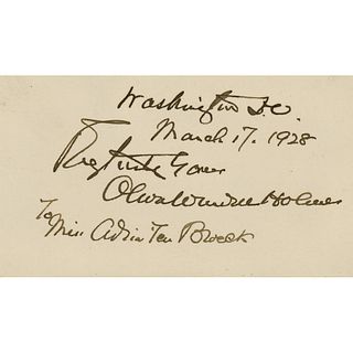 Oliver Wendell Holmes, Jr. Signature