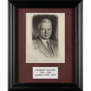 Herbert Hoover Signed Print