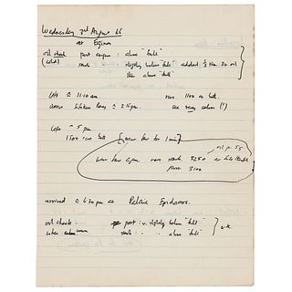 Francis Crick Handwritten Notes