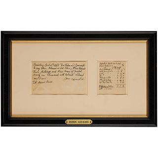 John Adams Autograph Document Signed