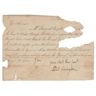 Philip Livingston Letter Signed