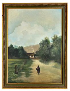 Verne Vanbuskirk Oil On Canvas European Scene