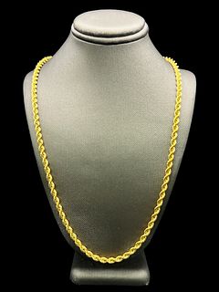 Milor 14K Gold Rope 21" Necklace