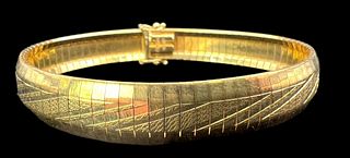 Aurafin 14K Gold Band Bracelet