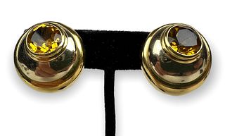 Gasparilla 18K Gold & Citrine Clip Earrings