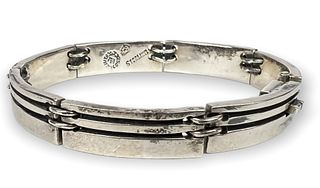 Mexican Sterling Modernist Designer 7" Bracelet