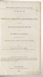 Emory, William Hemsley (1811-1887) Notes of a Military Reconnaissance.