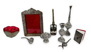 Group Of Tunisian Silver & Silver Paneled Items