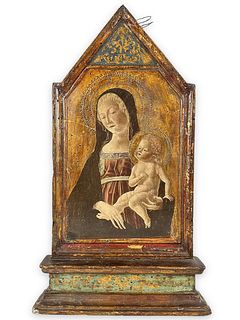 Antique Russian Icon Print On Wood