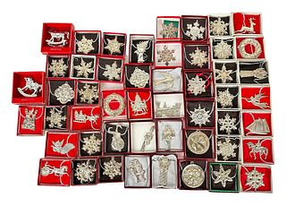 (49) Gorham Sterling Silver Christmas Ornaments