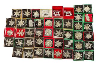 (45) Gorham Sterling Silver Christmas Ornaments