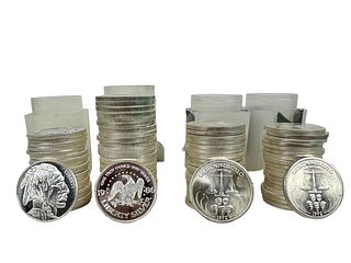 (84) Assorted One Ounce Silver Rounds