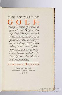 Haultain, Arnold (1857–1941) The Mystery of Golf.