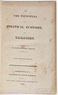 Ricardo, David (1772-1823) On the Principles of Political Economy and Taxation.