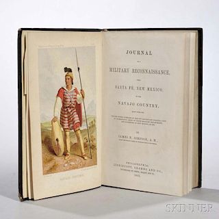Simpson, James Hervey (1813-1883) Journal of a Military Reconnaissance from Santa Fe, New Mexico, to the Navajo Country, Auth