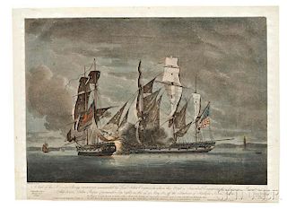 A View of His Majesty's Brigg Observer, Commanded by Lieut. John Crymes, Engaging the American Privateer Ship Jack, John Rope