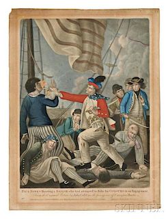 Collett, John (1720-1780) Paul Jones Shooting a Sailor Who Had Attempted to Strike his Colours in an Engagement.