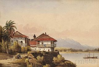 M'Ilvaine, William Jr. (1813-1867) On the Walls of Panama  , Watercolor on Paper, 1850.