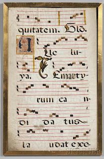 Manuscript Leaves on Parchment.