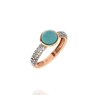 Diamond, Turquoise and 14K Ring