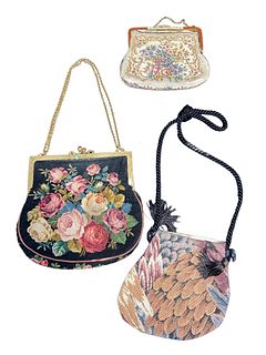 Collection Vintage Embroidered Purses 