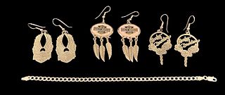 Sterling Silver Bracelet & HARLEY DAVIDSON Earrings