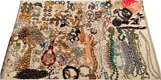 Huge Collection Vintage Costume Jewelry Assortment
