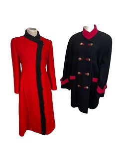 Two Vintage 1960's Ladie's Slim Top Coats LAUREN MEREN, ILIE WACS for I. MAGNIN 