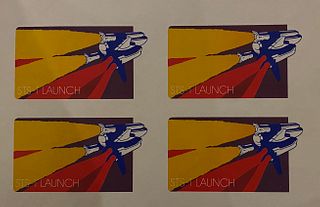 1981 STS-1 NASA Columbia Space Shuttle Transportation vintage decal
