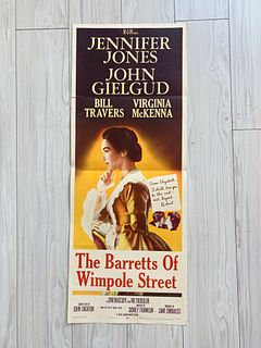 The Barretts of Wimpole Street original 1956 insert movie poster