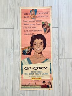 Glory original 1955 vintage insert movie poster