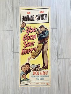 You Gotta Stay Happy original 1948 vintage insert movie poster