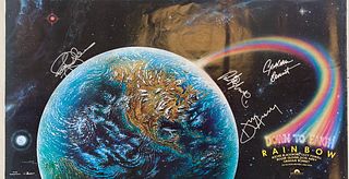 Rainbow Down To Earth signed poster