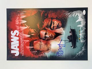 Jaws Richard Dreyfuss signed mini poster