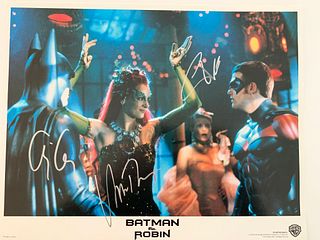 Batman & Robin signed lobby card