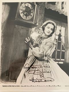 Gone with the Wind Olivia de Havilland signed movie photo