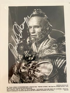 Batman & Robin Arnold Schwarzenegger signed movie photo